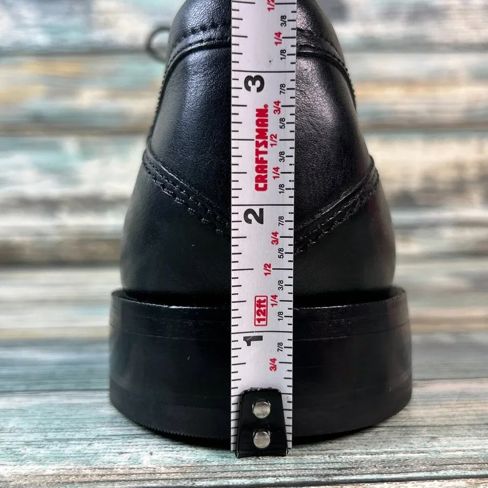 Florsheim Oxfords Mens 10.5D Welles Black Calfskin Leather Dress Shoes Cap Toe